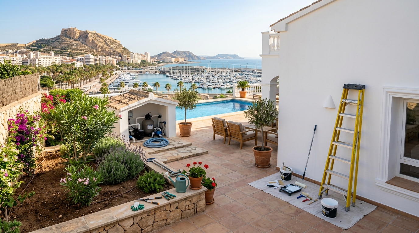 Property Maintenance Coordination services for property owners in Alicante, Costa Blanca, Spain