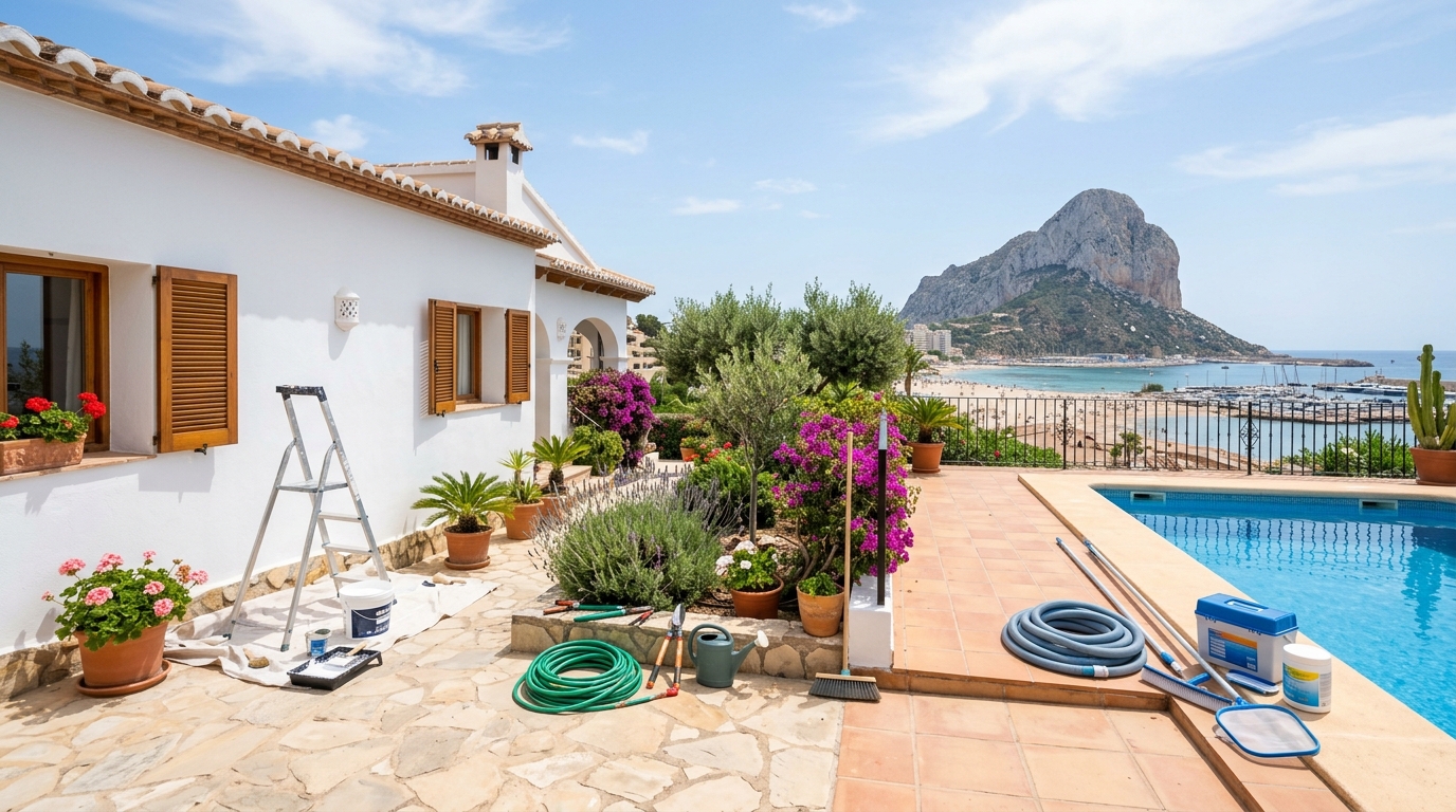Property Maintenance Coordination services for property owners in Calpe, Costa Blanca, Spain