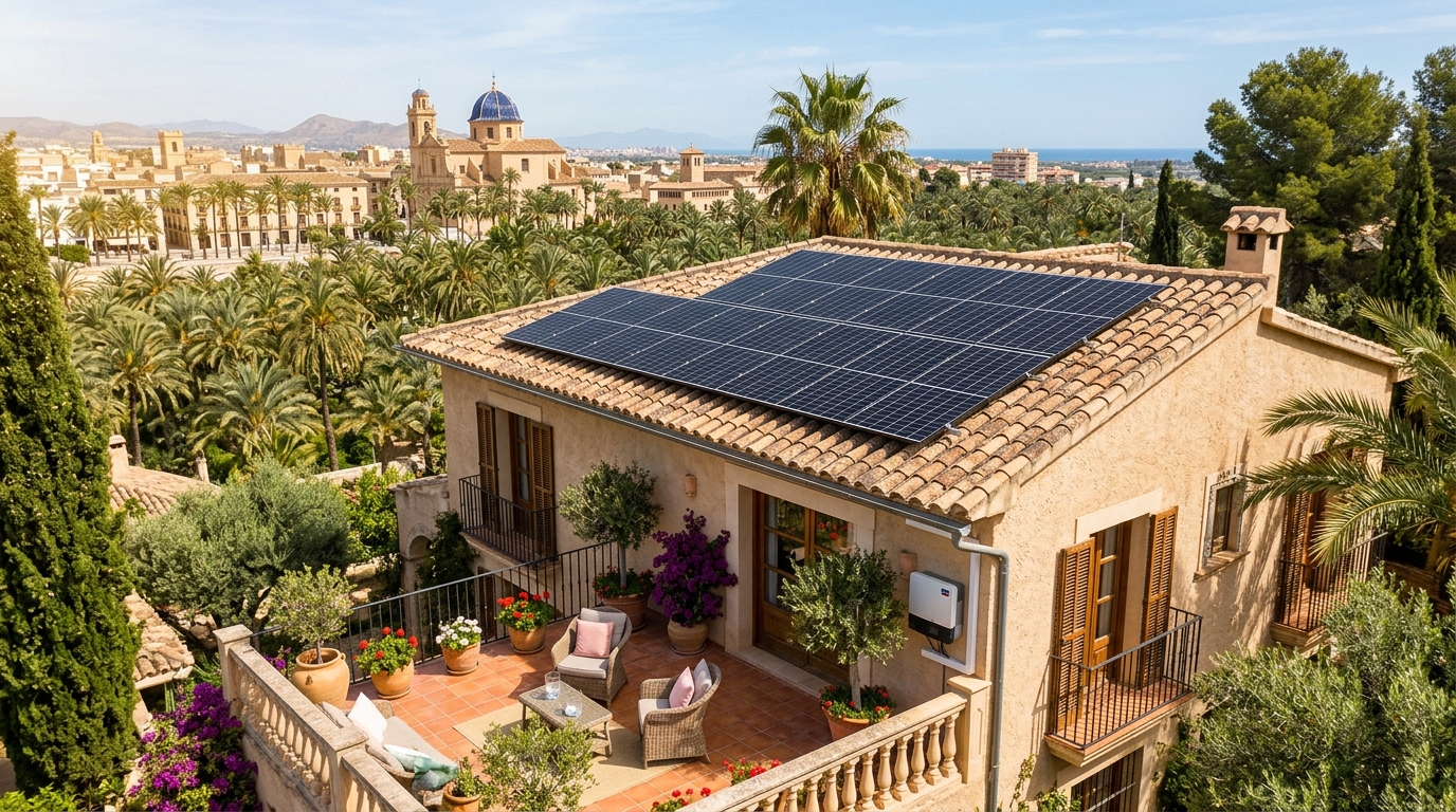 Solpanelsinstallation för expats i Elche, Costa Blanca, Spanien