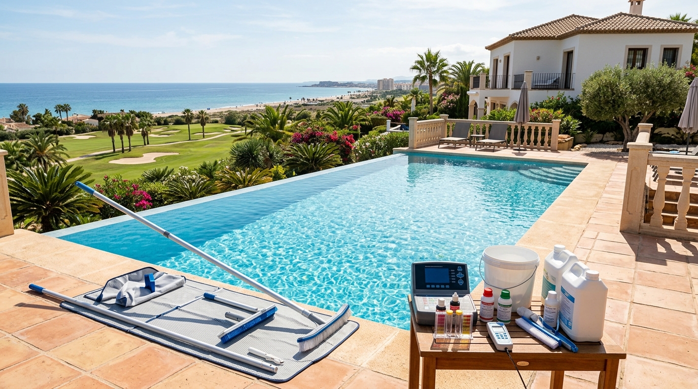 Swimming Pool Maintenance services for expats in San Juan de Alicante, Costa Blanca, Spain